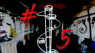 Подставка для цветов №5, цветочница своими руками в виде спирали.
