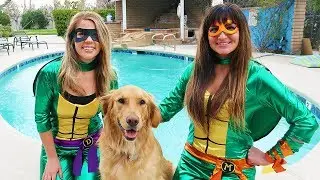 Ninja Turtle Girl SAVES Sammie From Giant Rat!