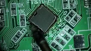 Soldering QFN IC with hot air