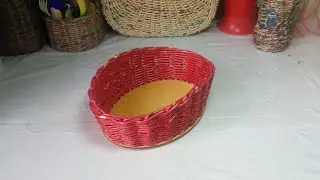 Овальная корзинка с фанерным дном