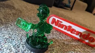 A Gooigi amiibo and zombie Nintendo characters