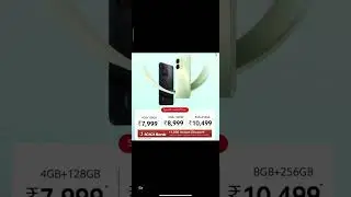 Redmi 13C 4G Pricing!Redmi 13C 4G (Mediatek Helio G85)4/128GB: ₹7,9996/128GB: ₹8,9998/256GB: ₹10,499