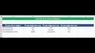 Excel Hizli Doldur