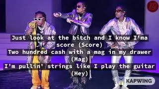 Migos - Racks too skinny Official Lyrics video