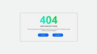 Error 404 Page Design HTML CSS