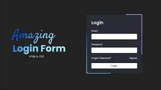 Animated Login Form using HTML& CSS