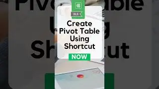 Quick Pivot Table Creation Using Excel Shortcuts #excel #exceltips #exceltricks #shorts #short