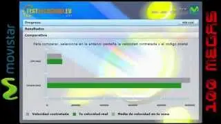 Tengo 100 MEGAS de internet fibra optica Movistar (FTTH) - Test de velocidad
