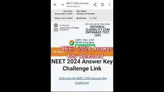 NEET 2024 Answer Key Released // NEET 2024 Answer Key & OMR Challenge  #shorts