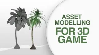 How to Model a Low Poly Game Asset/Coconut tree modelling and texturing