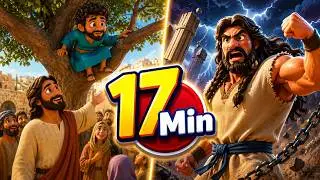 17 Minutes of Bible Stories for Kids | Samson, Solomon, Jesus & More!