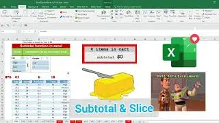 Subtotal and slicer in excel  