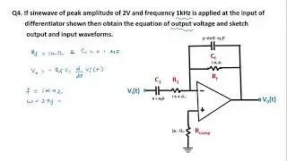 Numerical 4 : Practical Op-Amp Differentiator