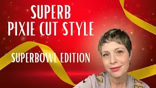 Pixie Cut Style Superbowl Edition  (ps i Iove how it turned out ❤️💛🤍! #pixie #hairstyle #viral