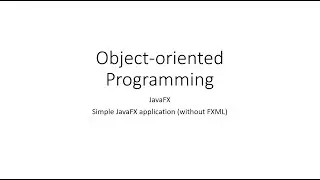 A Simple JavaFX application without FXML