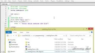 114   Reading from a File using ifstream class   CPP Programming Video Tutorials