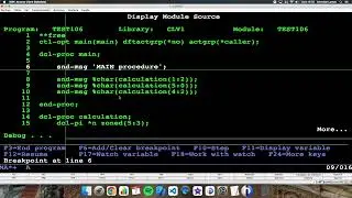 Coding in RPG (IBM i/AS400). Using ON EXIT.