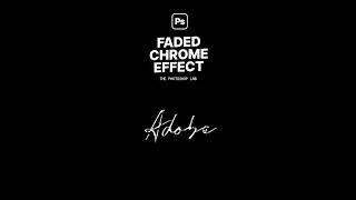 Photoshop: Faded Chrome Text Effect