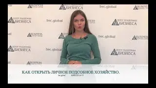 КАК ОТКРЫТЬ ЛИЧНОЕ ПОДСОБНОЕ ХОЗЯЙСТВО