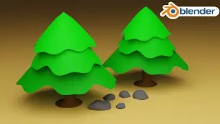 Tutorial Blender Pemula - Modelling Pohon dan Batu Versi Low Poly