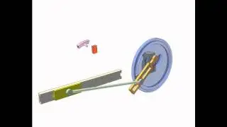 Slider crank mechanism with eccentric