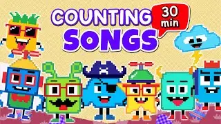 30 Minutes of Fun Counting Songs | Minecraft Numberblocks | Math for Kids