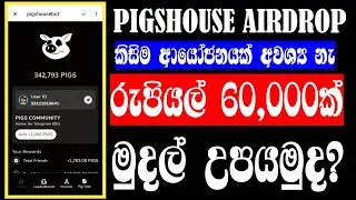 Pigshouse Airdrop Pigshouse Coin Airdrop Withdrawal Pigshouse token Telegram airdrop Sinhala