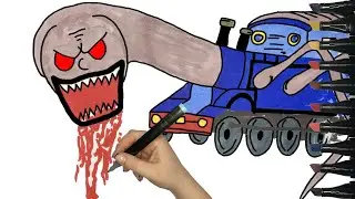 THOMAS THE TANK ENGINE EXE | HOW TO DRAW