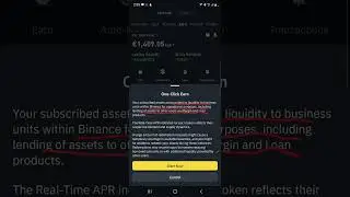 Binance One Click Earn