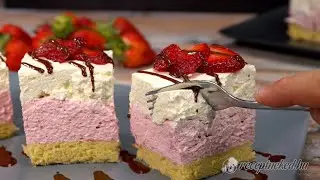 Habos epres álom: Fehércsokis-epres kocka