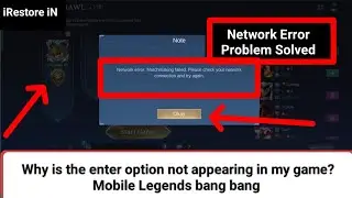 Network Error Matchmaking failed mobile legends || How To Fix Error Problem iN "Mobile Legends"