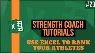 Use Excel Rank Function for Athlete Rankings | DSMStrength | Strength Coach Tutorials #23