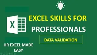 Excel Skill For Professionals - Data Validation With Examples [Download File]