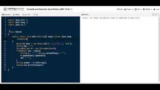 Error:  At least one public class is required in main file Java