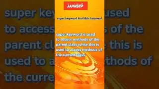 Java Super And this keywords ✍️👨‍💻