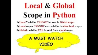 Local and Global Scope with examples in Python