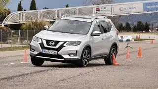 2017 Nissan X-Trail - Moose Test and Slalom | km77.com
