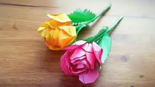 Easy Origami Rose | How to Make Paper Rose | DIY Paper Rose