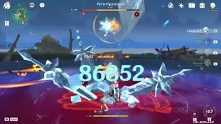 Chongyun Bloodtainted Greatsword + Mona + Bennett vs Pyro Hypo Hypostasis