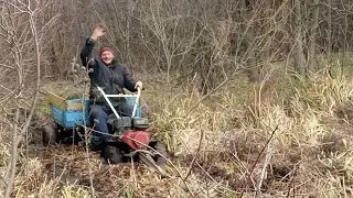 на мотоблоке через болото (последние покатушки ???)