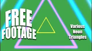 Copyrightfree Green screen stock footage Neon Triangles
