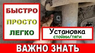 Renault Safrane. Как быстро вставить переднюю ТЯГУ-СТОЙКУ стабилизатора поперечной устойчивости?!