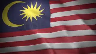Malaysia Flag - Realistic - Waving Flag - Full HD - 1080 - Seamless Loop