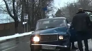 Небольшая ДТПшка. Дикий таджик2107 vs Портер и Хюндай