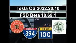 Tesla - FSD Beta 10.69.1 - Home to Work