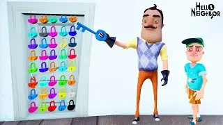 MR WILSON'S 100 LOCKED DOORS 😱 Hello Neighbor Mod