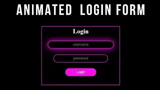 how to create login form in html and css in hindi | Animated login in form in html and css 