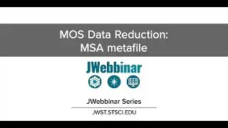 MOS Data Reduction: MSA Metafile from JWebbinar 33