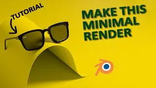 Glasses creative and minimal product visualization in blender