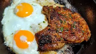 Breakfast chops and eggs  | Pork Chop Recipe 